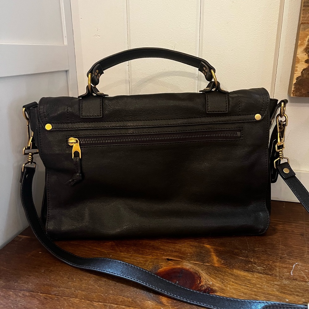 Beautiful chocolate brown leather Proenza Schouler PS1 medium satchel - Picture 2 of 11